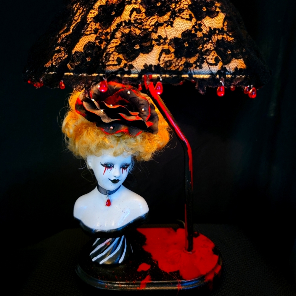 Porcelain doll lamp